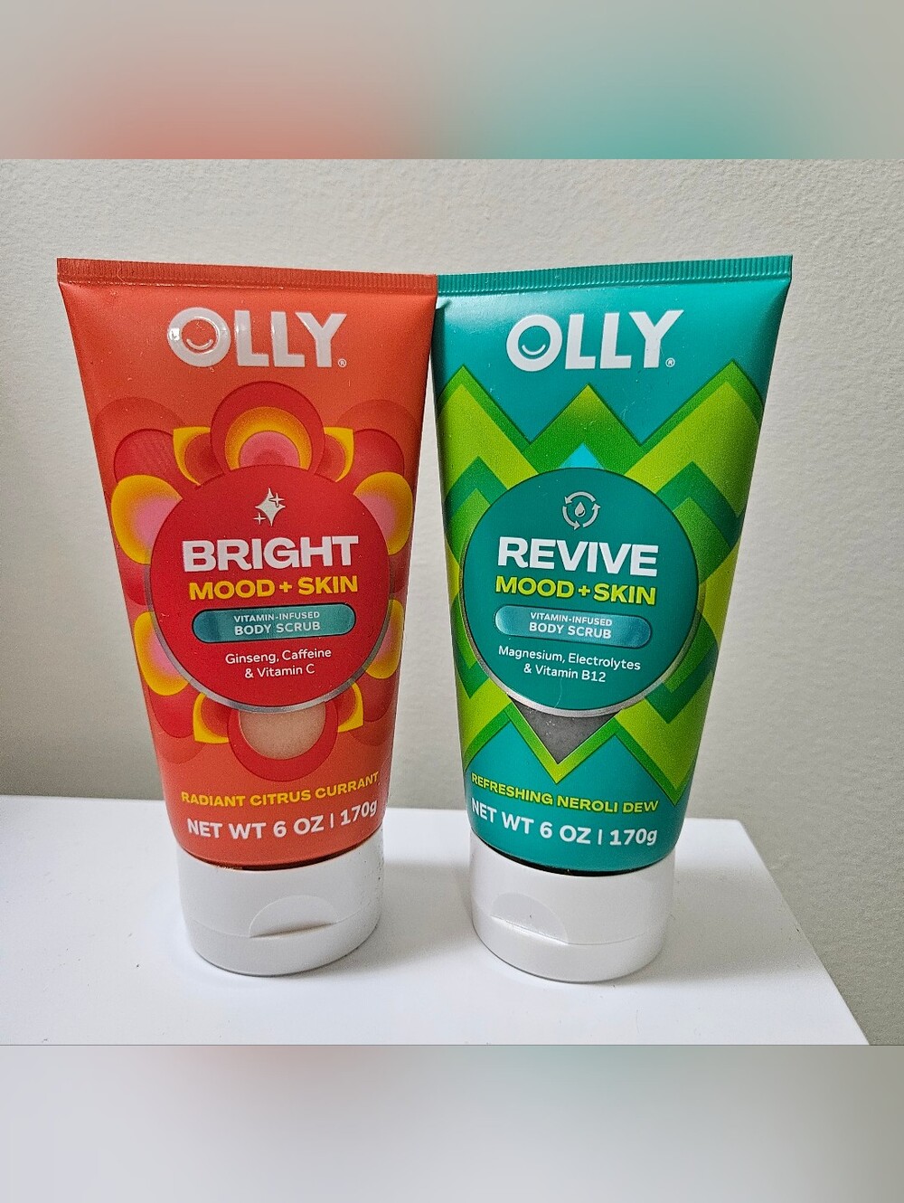 OLLY Mood + Skin Body Scrub 2-Pack Revive & Bright NWT, Citrus And Neroli